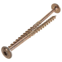 Шуруп Rusconnect CT 06100 с/нарез. д/дерева, прессшайба 6х100 100 шт. Желтый цинк 320610