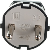 Вилка ЭРА Vx1-B Vx1 б/з прямая 10A черная Б0039672