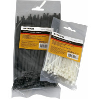 Хомут STEKKER NYCT47-200 нейлоновый 4.7x200 мм d пучка max 50 мм нагрузка 22 кг белый 32783