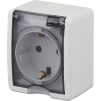 Розетка ЭРА 11-2402-01 2P E IP54, шторки, 16A-250В, ОУ, белый Б0020714