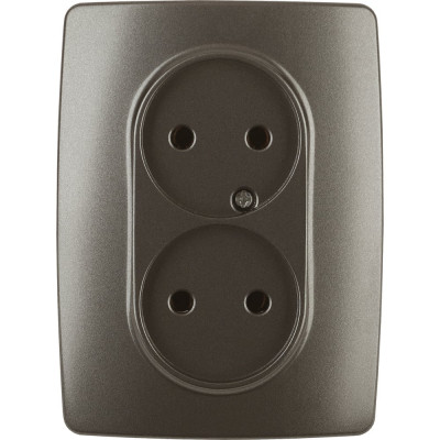 Розетка ЭРА 12-2107-13 2X2P, 16A-250В, IP20, 12, бронза Б0031245