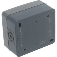 Двойной выключатель с подсветкой ЭРА 11-1405-03 IP54, 10АХ-250В, ОУ, Эксперт, серый Б0020678