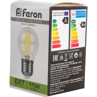 Светодиодная лампа FERON 11W 230V E27 4000K прозрачная, LB-511 38016