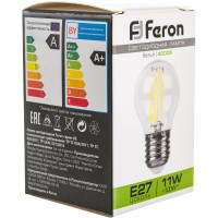 Светодиодная лампа FERON 11W 230V E27 4000K прозрачная, LB-511 38016