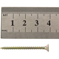 Потайной универсальный шуруп Метизный двор 3,5x40, желтый, 500 шт. 4607159063199