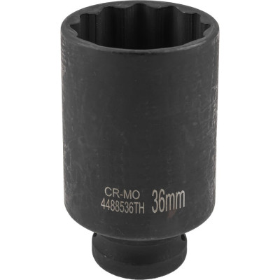 Головка торцевая Rockforce 36мм 1/2 12-гранная ударная удл тонкостенная L=78мм RF-4488536TH(259)