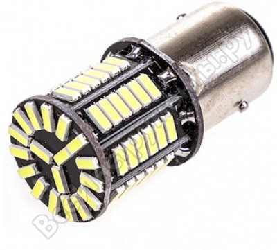 Skyway автолампа диод s25 66 smd диодов bay15d 2-конт, белая s08201398