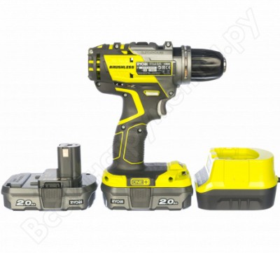 Ryobi бесщеточная дрель-шуруповерт r18ddbl-220s 5133003435