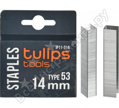 Tulips tools скобы для степлера тип 53 14 мм ip11-314