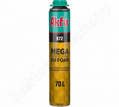 Akfix Профессиональная монтажная пена 872 Mega 70 л, 1020 гр. FA070