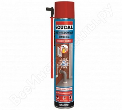 Soudal многофункциональная зимняя пена трубочная 750 мл. 134574