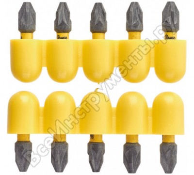 Kango бита 25мм pz2 для импульсного закручивания mxm с желтым кольцом, 10 штук/битодержатель в блистере, kib1025pz2