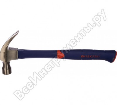Workpro молоток кованый с фукцией гвоздодера 570 гр. w041039