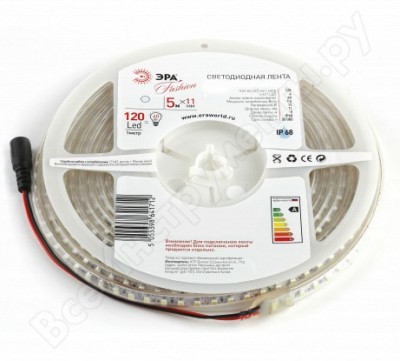 Эра 641729 эра лента светодиодная ls3528-120led-ip68-ww-eco-5m б0002342