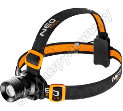 Neo tools фонарик головной 250 люменов, зум, cree xpe, батарейки 3xaaa 99-201
