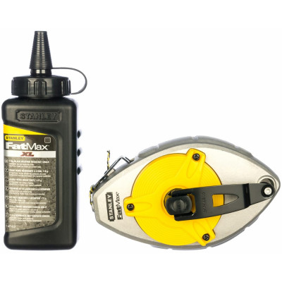 Stanley набор шнуровка в корпусе fatmax xtreme 30 м и флакона черного мелового порошка 0-47-488