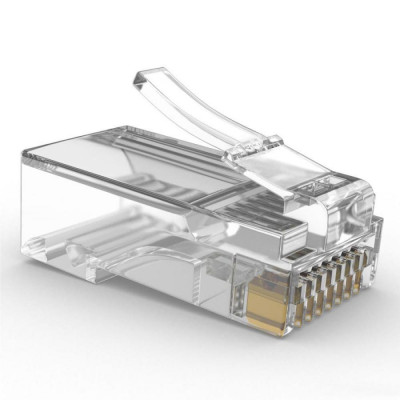 Cablexpert Вилка RJ-45 8P8C универсал кат.5e 6мкр со сквозным отверстием 100шт LC-PTU-01/100