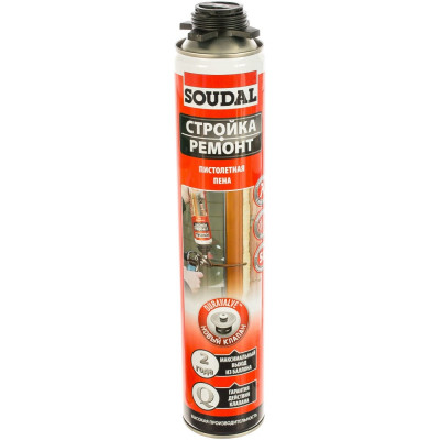 Soudal пистолетная монтажная пена фикс&филл 750 мл. 122425