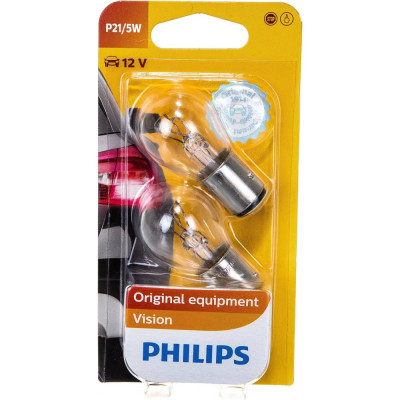 PHILIPS Автолампа P21,5W BAY15d , 2шт 12V ,1,10 12499B2
