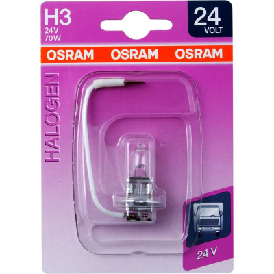 Osram автолампа h3 70 pk22s 24v ,1,10 64156-01b