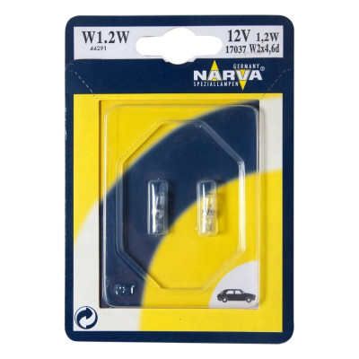 NARVA Автолампа W1.2W W2x4.6d блистер, 2шт 12V 1 10 170374000