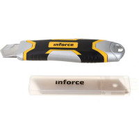 Inforce Строительный нож 25 мм в металлическом корпусе с винтовым зажимом 06-02-13