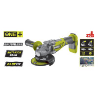 Ryobi ONE+ углошлифмашина бесщеточная R18AG7-0 без аккумулятора в комплекте 5133002852