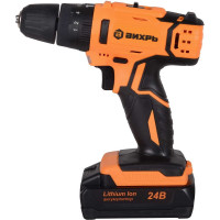 Аккумуляторная дрель-шуруповерт Вихрь ДА-24Л-2кУ 72/14/19