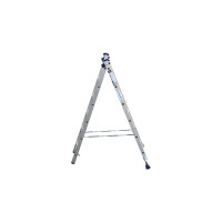 Лестница алюминиевая Алюмет 2х6 ступеней двухсекционная универсальная H2 5206