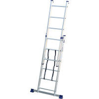 Лестница алюминиевая Алюмет 2х6 ступеней двухсекционная универсальная H2 5206