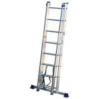 Лестница алюминиевая Алюмет 2х8 ступеней двухсекционная универсальная H2 5208