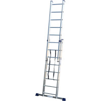 Лестница алюминиевая Алюмет 2х8 ступеней двухсекционная универсальная H2 5208