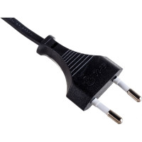 Черный сетевой кабель с плоской вилкой Volsten S-LRB, 9349