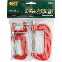 Набор струбцин тип G FIT 59230, 25,50,75 мм