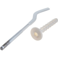 Кронштейн штырьевой белый плоский (8х180 мм) RIFAR твек 6.3.