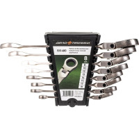 Набор ключей Дело Техники комбинированных трещоточных шарнирных 8 шт., холдер 515480