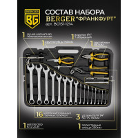 Набор инструментов 151 предмет Berger BG BG151-1214