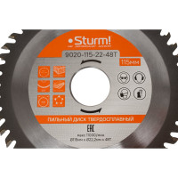 Пильный диск, Sturm 9020-115x22x48T размер 115x22x48 зубов 9020-115-22-48T