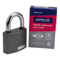 Замки  Навесные APECS PD-01-63 6замков+5ключей 11651