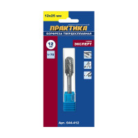 Фреза по металлу твердосплавная (12х25 мм; хвостовик 6 мм) ПРАКТИКА 644-412