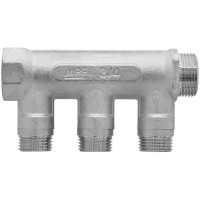 Коллектор с отсекающими кранами MPF 3 выхода х3/4" х1/2" наружная резьба ИС.071072