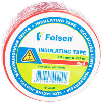Изоляционная лента Folsen 19ммx20м красная 012500