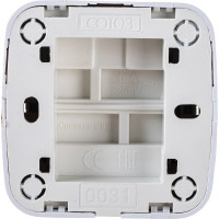 Двухклавишный выключатель, белый UNIVersal Электра 0031