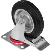 Колесо на поворотной опоре с тормозом (160 мм; 145 кг) Стелла 4003-160