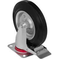 Колесо на поворотной опоре с тормозом (200 мм; 185 кг) Стелла 4003-200