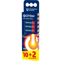 Батарейки мизинчиковые алкалиновые ААА ФОТОН LR03, набор 12шт. 21222