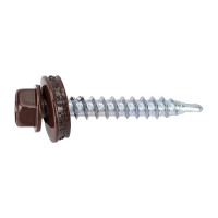 Кровельный саморез Daxmer 4,8x35 RAL 8017 сверло №1, 250 шт 00000303943