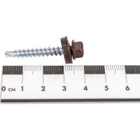 Кровельный саморез Daxmer 4,8x35 RAL 8017 сверло №1, 250 шт 00000303943