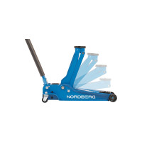 Низкопрофильный подкатной домкрат с резиновой насадкой 4 т NORDBERG быстрый подъем N32035