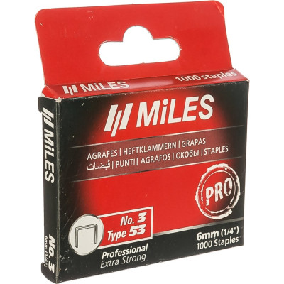 Скобы Miles тип 53 N3-6mm